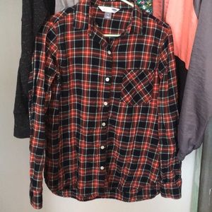 Plaid Flannel Black&Red.